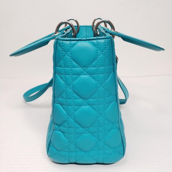 Christian Dior Lady Dior Lambskin Leather Medium Satchel Bag lux-400-091225 - Picture 3 of 16